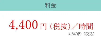 お片付けプラン料金4,400円/時(税抜)