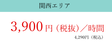 シニアサポートプラン関西エリア3,900円/時(税抜)